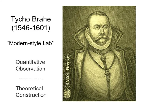 Tycho Brahe 1546-1601