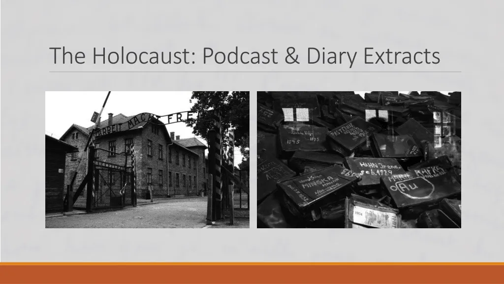 the holocaust podcast diary extracts