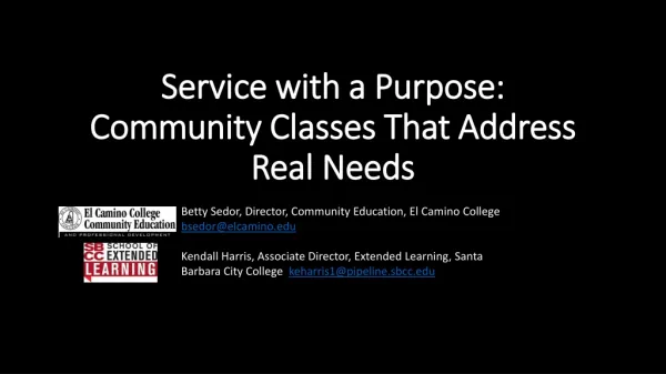 Service with a Purpose: Community Classes That Address Real Needs