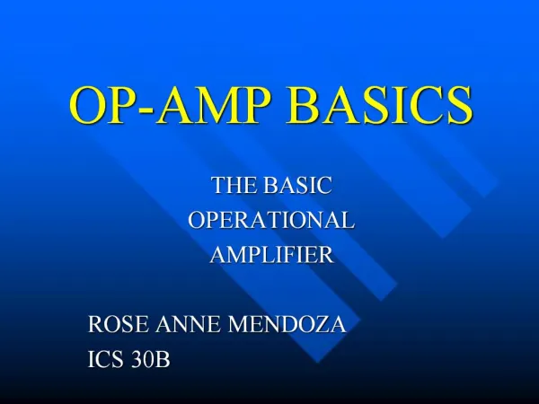 OP-AMP BASICS