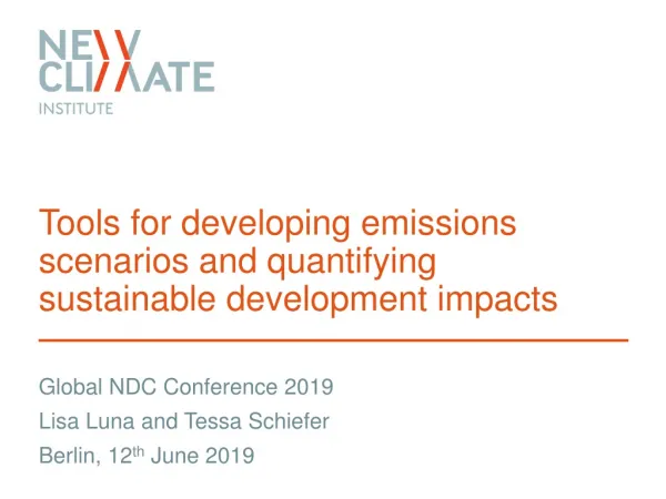 Tools for developing emissions scenarios and quantifying sustainable development impacts