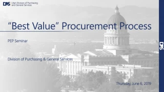“Best Value” Procurement Process - slide 1