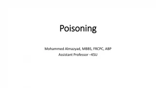 Poisoning - slide 1