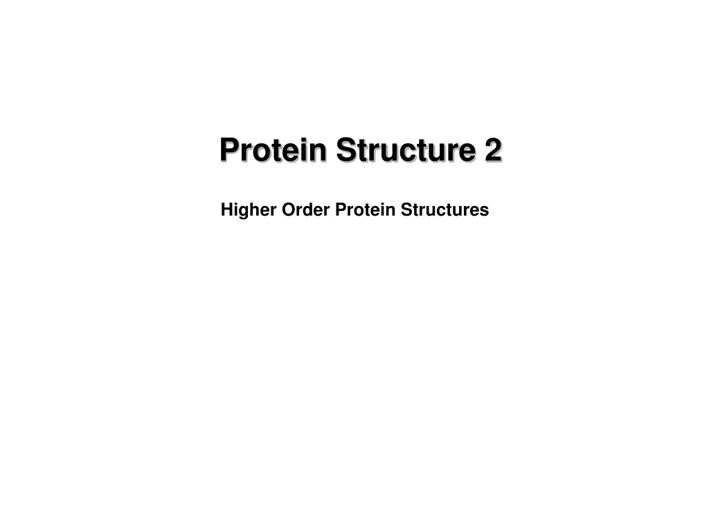 protein structure 2