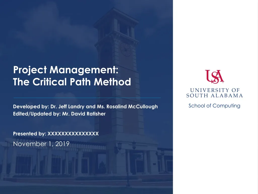project management the critical path method