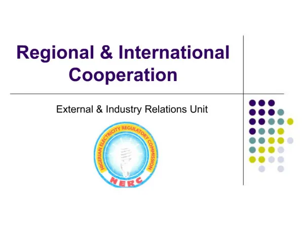 Regional International Cooperation