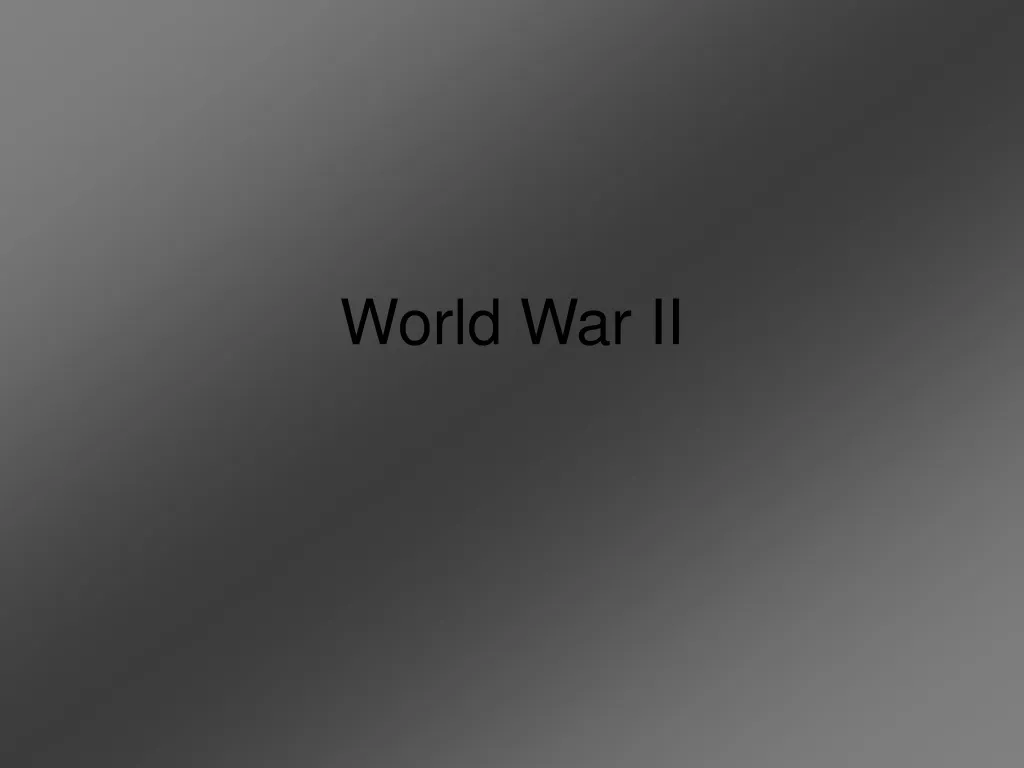 world war ii