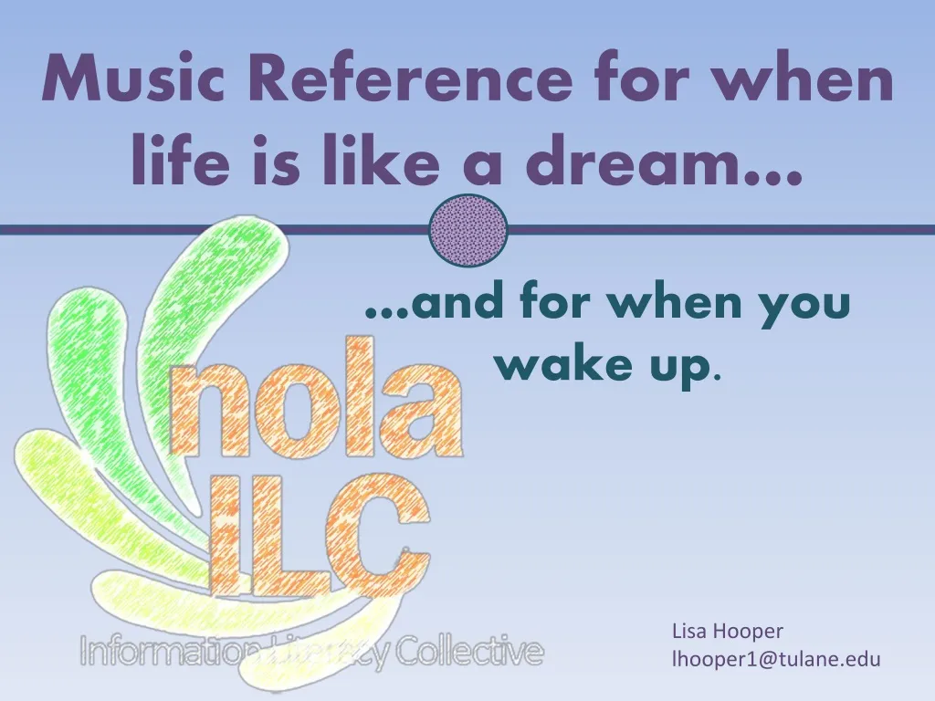 music reference for when life is like a dream