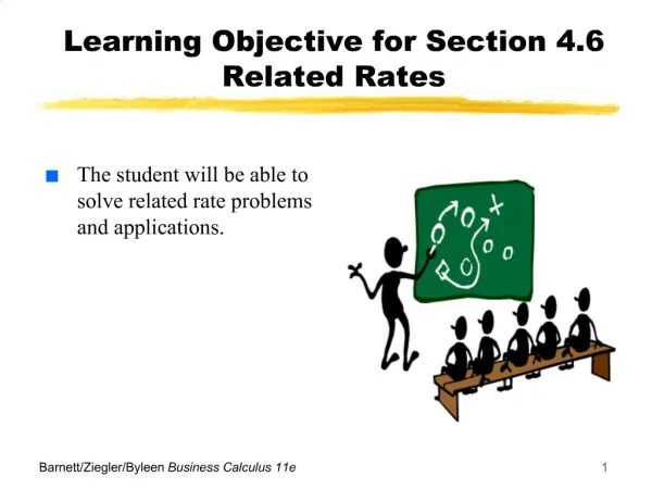 Learning Objective for Section 4.6 Related Rates