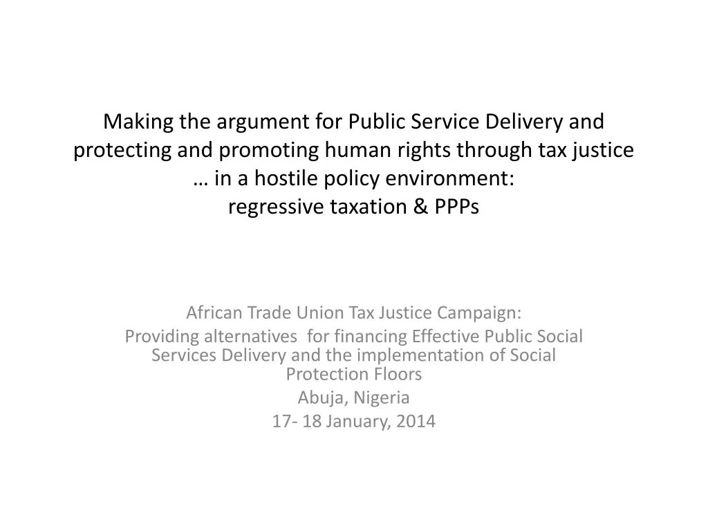 making the argument for public service delivery