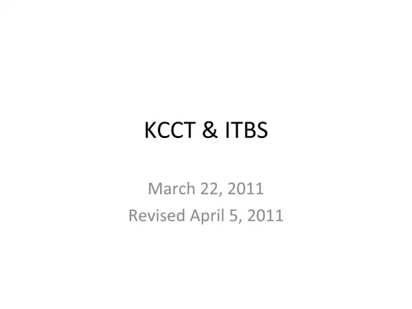 KCCT ITBS