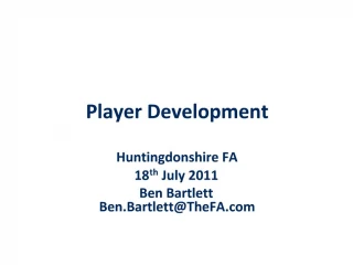 Player Development - slide 1