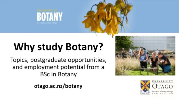 Why study Botany?