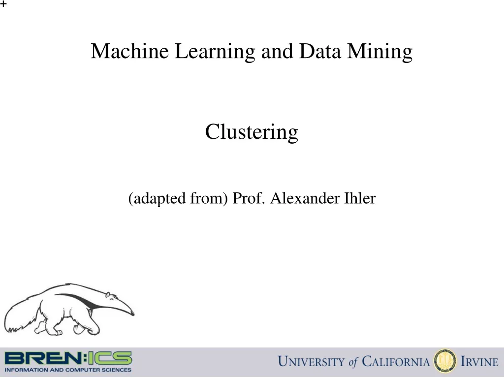 machine learning and data mining clustering