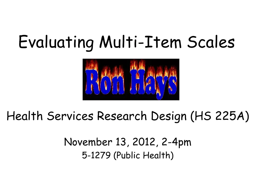 evaluating multi item scales