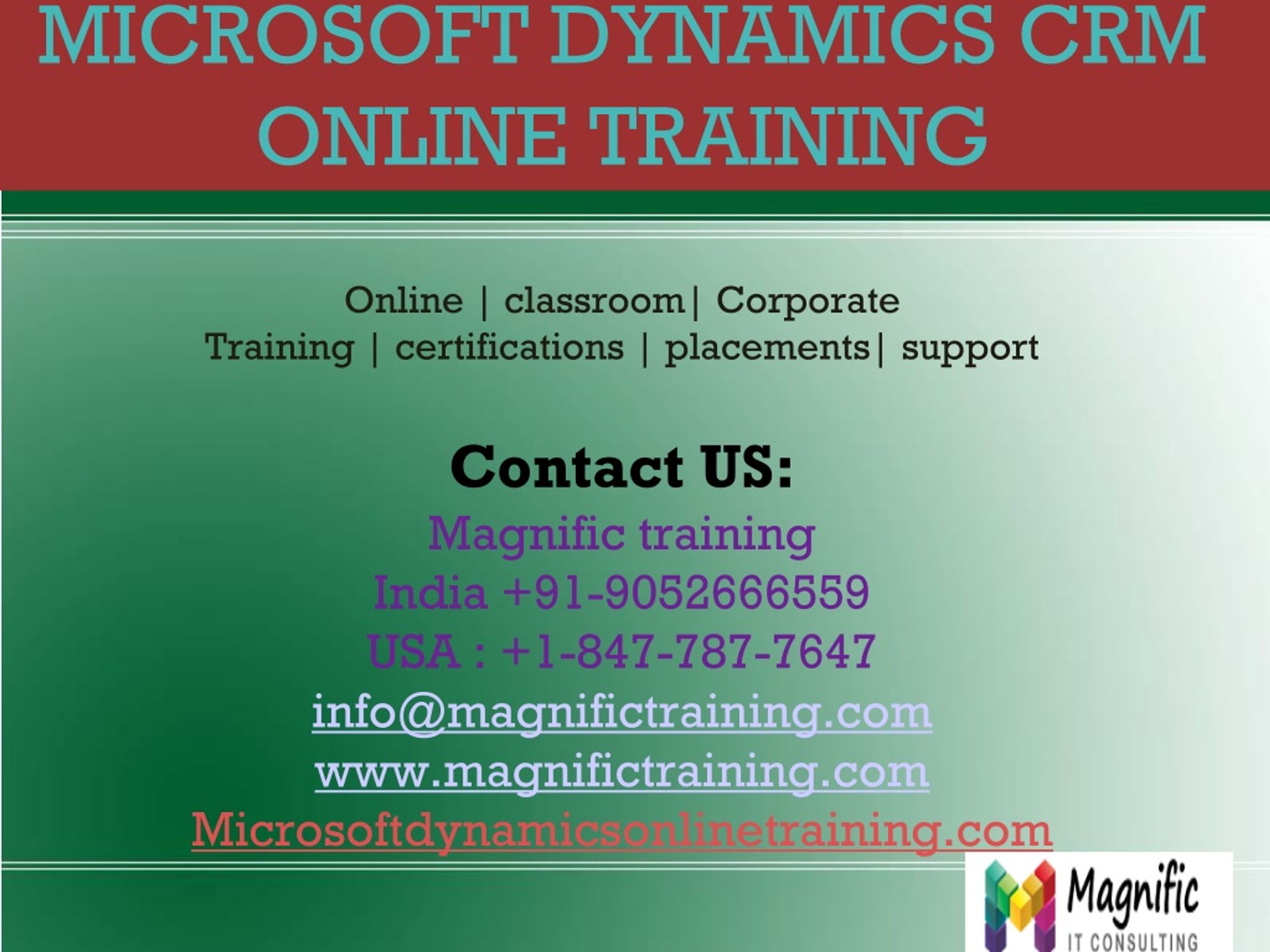 PPT - MICROSOFT DYNAMICS CRM ONLINE TRAINING PowerPoint Presentation ...