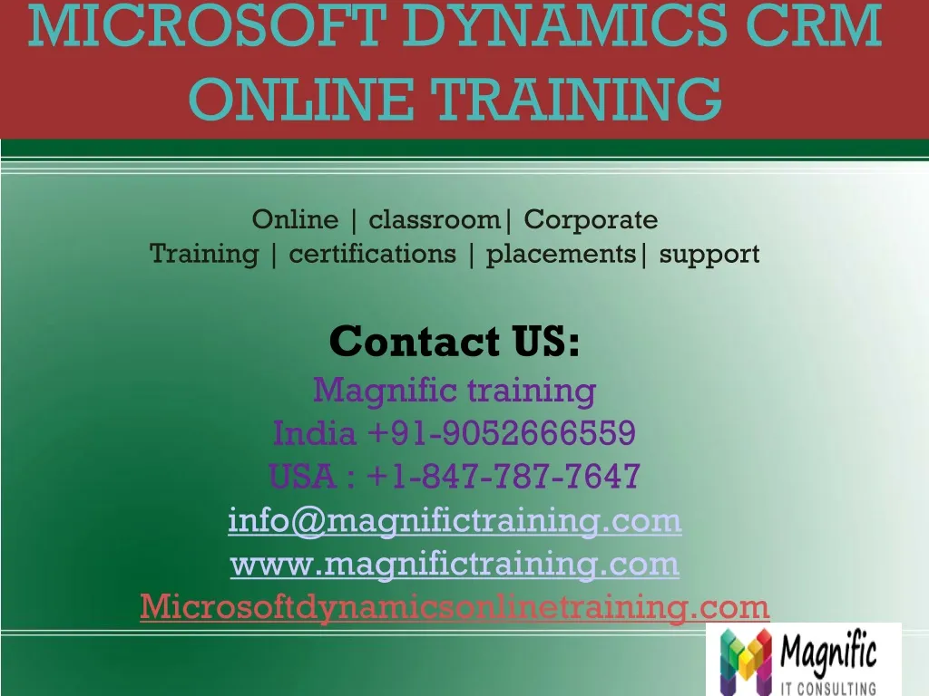 microsoft dynamics crm online training