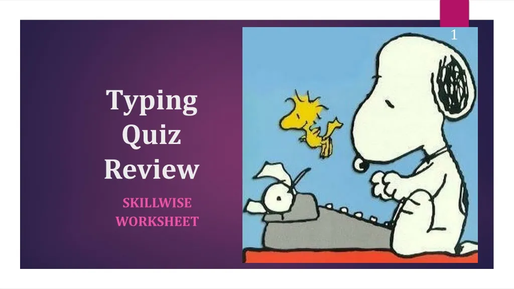 typing quiz review
