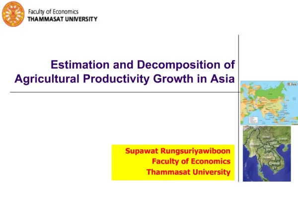 Estimation and Decomposition of Agricultural Productivity Growth in Asia