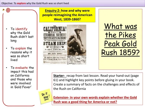 What was the Pikes Peak Gold Rush 1859?