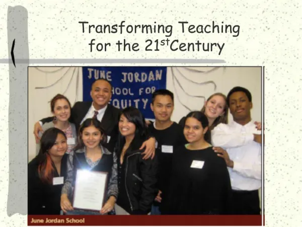 Transforming Teaching for the 21st Century