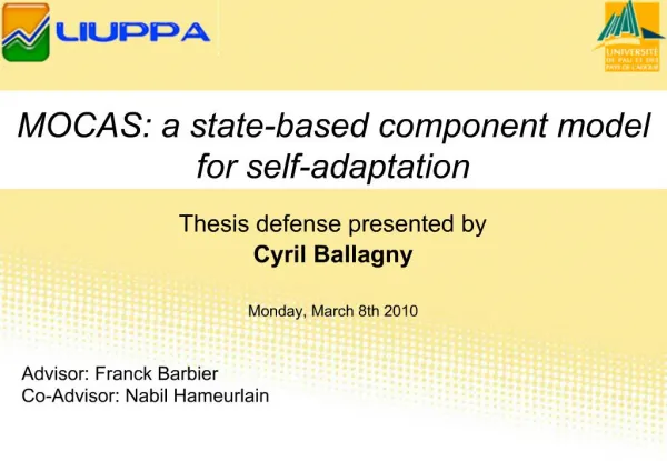 Thesis defense presented by Cyril Ballagny Monday, March 8th 2010