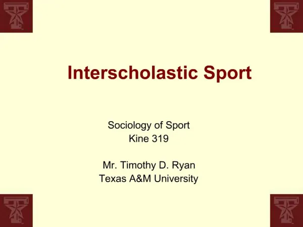 Interscholastic Sport