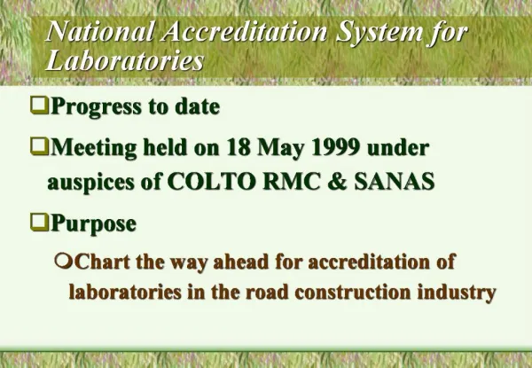 National Accreditation System for Laboratories