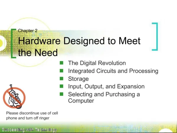 Chapter 2 Hardware Designed to Meet the Need