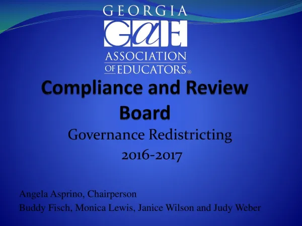 Compliance and Review Board