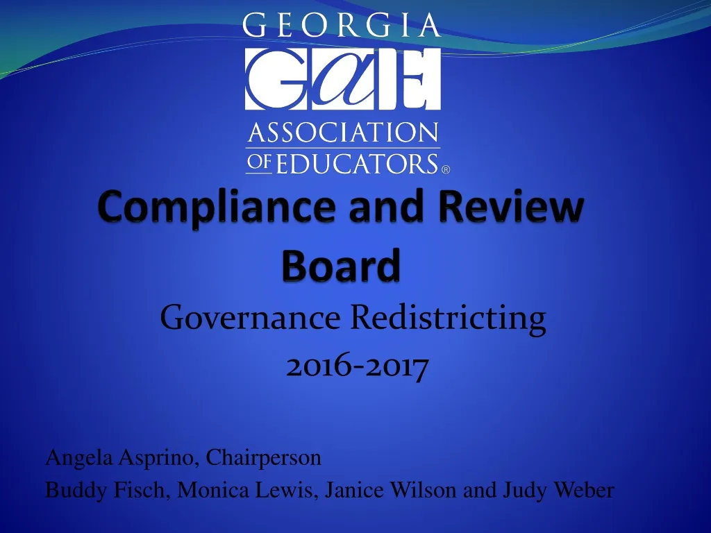 compliance and review board