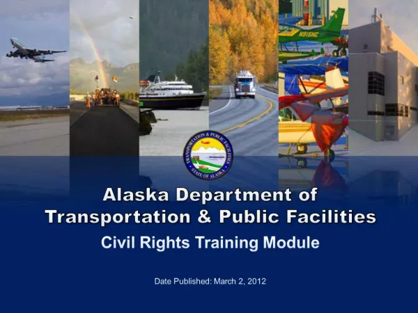 Alaska Department of Transportation Public Facilities
