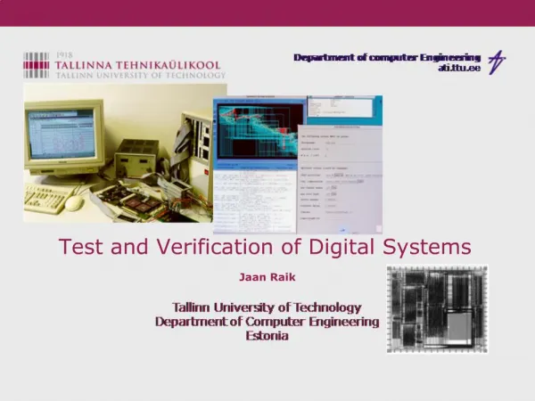 Test and Verification of Digital Systems