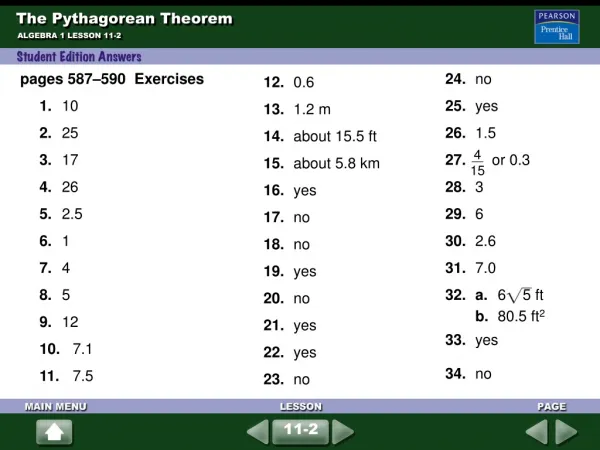 The Pythagorean Theorem