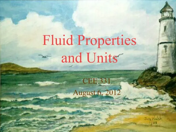 Fluid Properties and Units