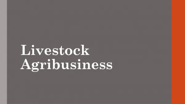 Livestock Agribusiness