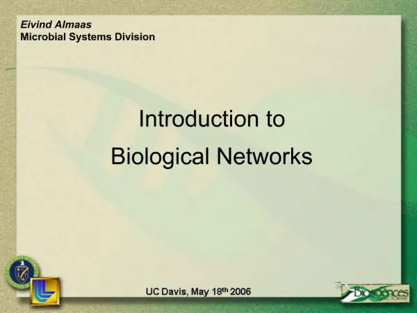 Introduction to Biological Networks
