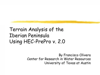 Terrain Analysis of the Iberian Peninsula Using HEC-PrePro v. 2.0 - slide 1