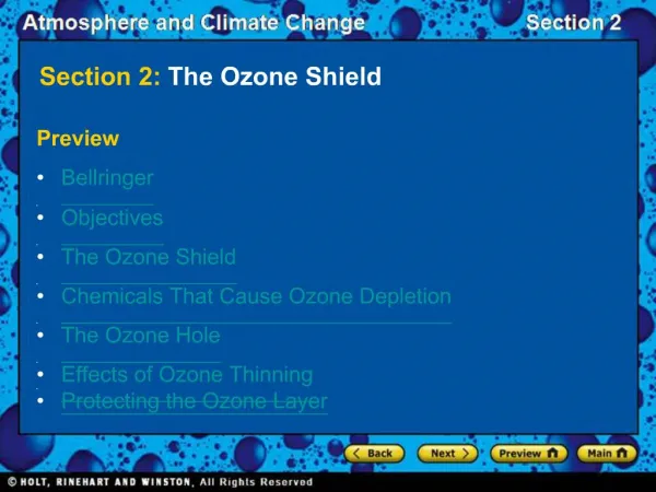 Section 2: The Ozone Shield