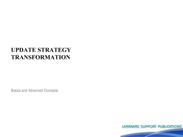 UPDATE STRATEGY TRANSFORMATION