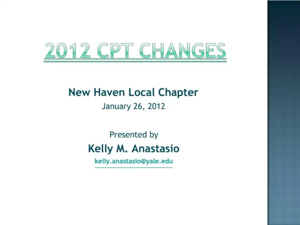 2012 CPT CHANGES