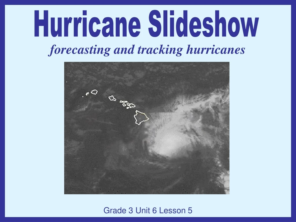 forecasting and tracking hurricanes