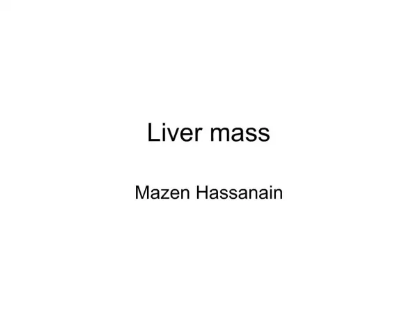 Liver mass