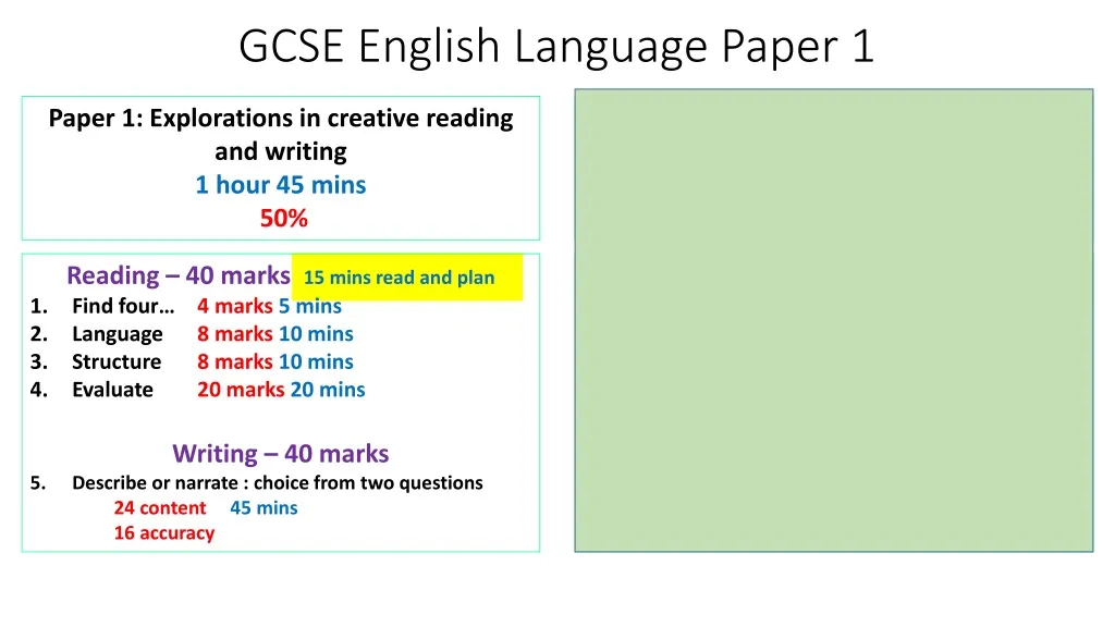 gcse english language paper 1