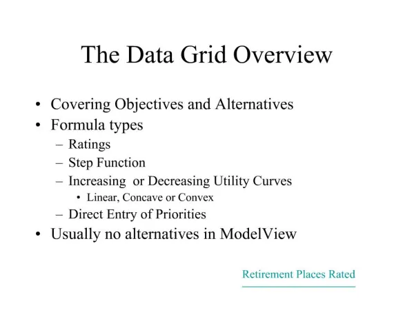 The Data Grid Overview