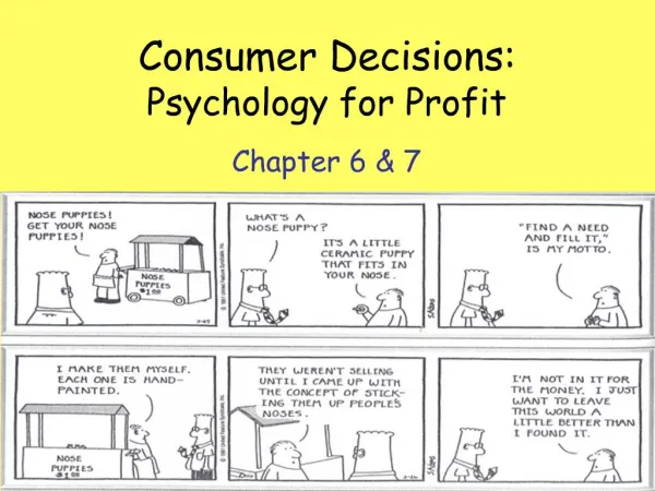 Consumer Decisions: Psychology for Profit