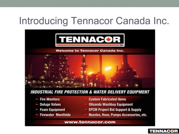 Introducing Tennacor Canada Inc.