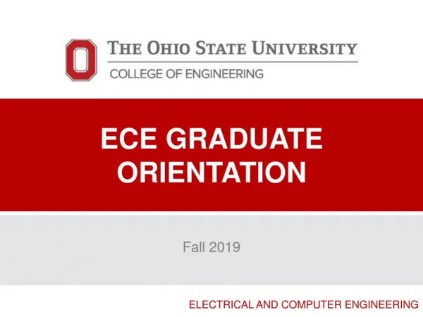 ECE Graduate orientation