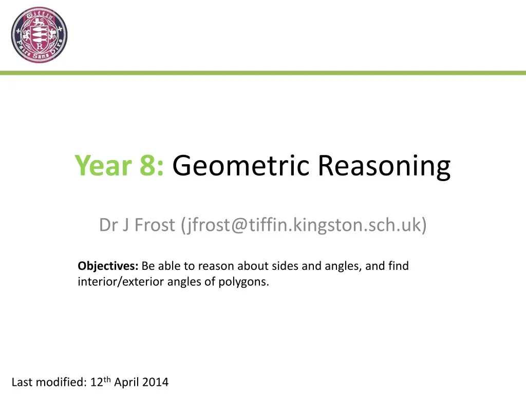 year 8 geometric reasoning