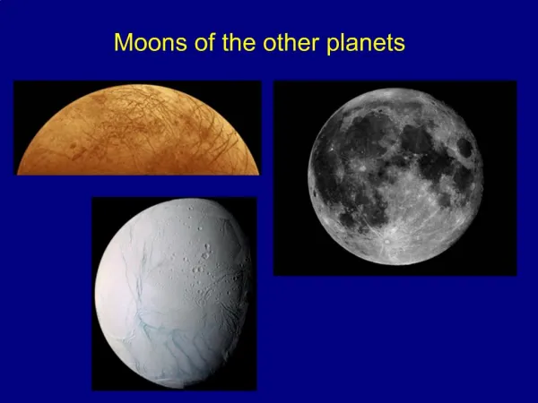 Moons of the other planets